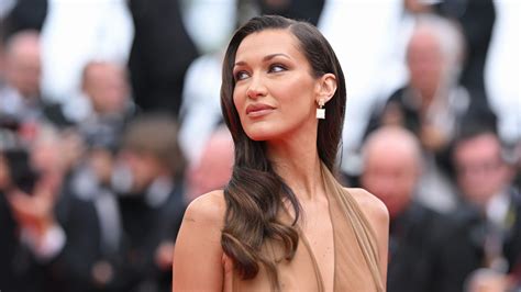 bella hadid nackt|Bella Hadid Frees the Nipple in Naked Dress at Cannes Film .